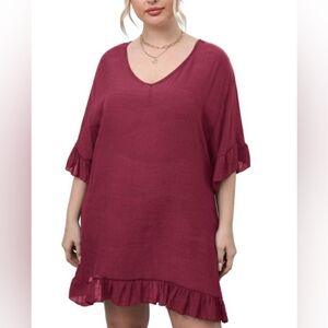 Chic Silky Ruffle Dress XXL